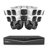 1080p 16 Channel 16 Camera Outdoor Wired Security System, Smart Motion Detection, 100 ft Infrared Night Vision, IP67 Weatherproof